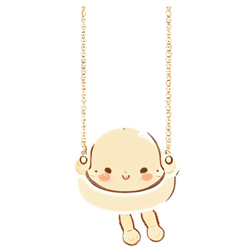 baby swing icon light beige no background - icon | sticker