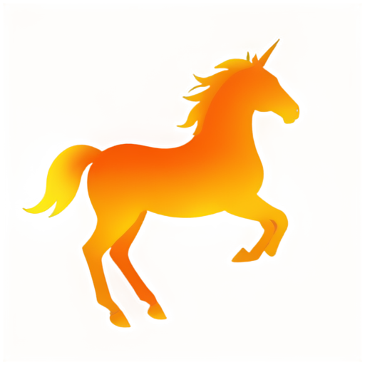 horse horse with fire - icon | sticker