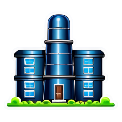 stylized factory icon - icon | sticker