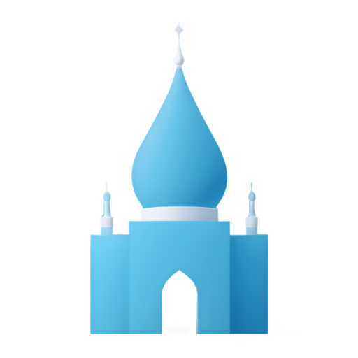 imam, mosque, friday, light blue - icon | sticker