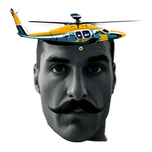 Mustache like a helicopter - icon | sticker