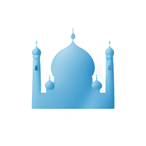 imam, mosque, friday, light blue - icon | sticker