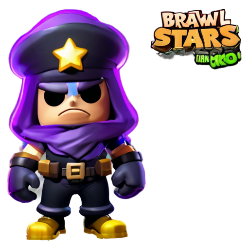 brawl stars mortis on the back, Kunkos inscription on the front - icon | sticker