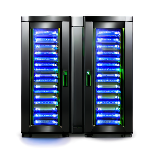 database server with led lights - icon | sticker