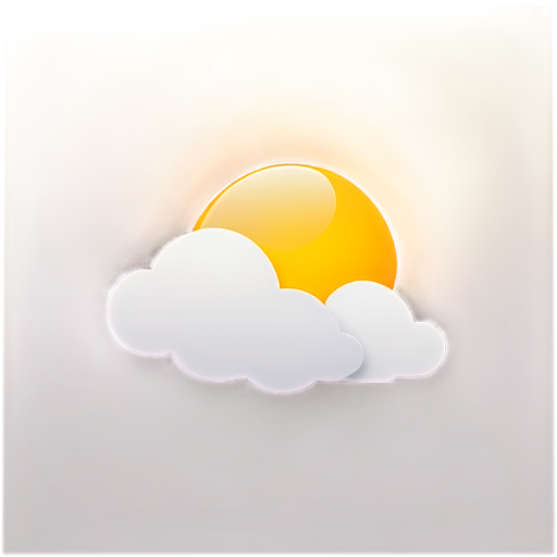 modern weather app icon. sun without clouds - icon | sticker