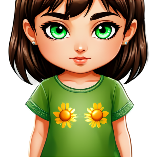 Armenian girl with green eyes - icon | sticker