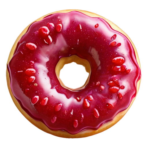 donut raspberry - icon | sticker