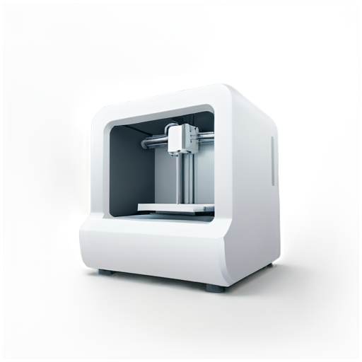 icon 3d printer black-white vector style - icon | sticker