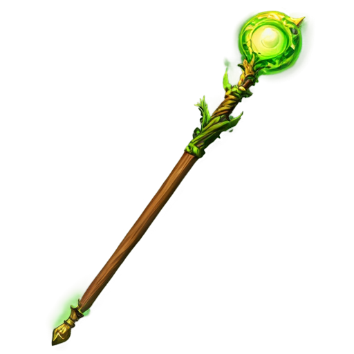 cool magic staff of the druid without druid - icon | sticker