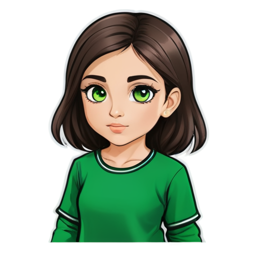 Armenian girl with green eyes - icon | sticker