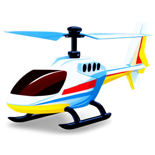 a big radio control toy helicopter - icon | sticker