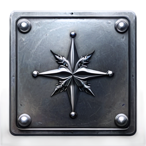 medieval steel square icon - icon | sticker