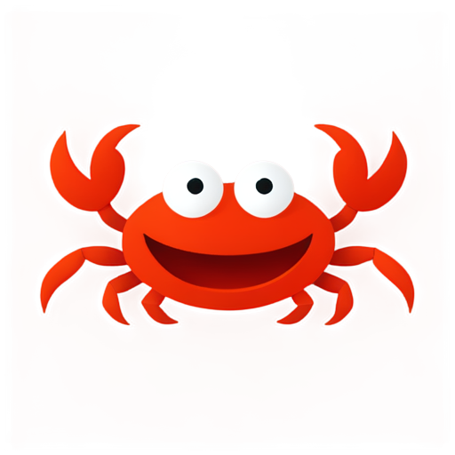 Crab 3D avatar YouTube minimalism off-white background cartoon - icon | sticker
