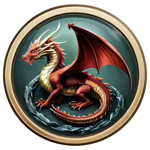 dragons circle icon - icon | sticker