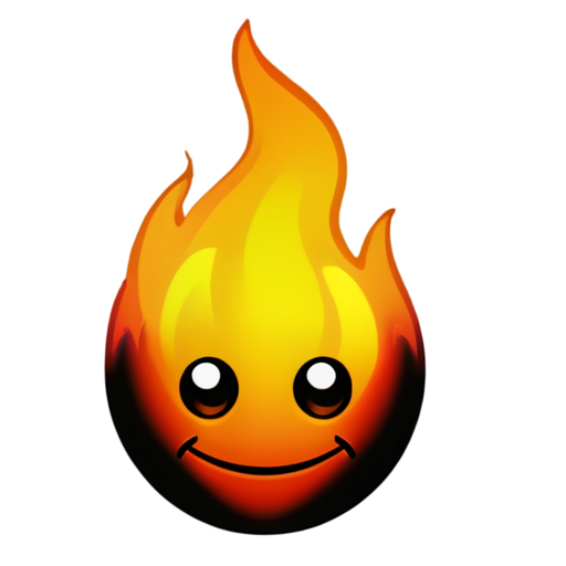 Hot fire emoji - icon | sticker