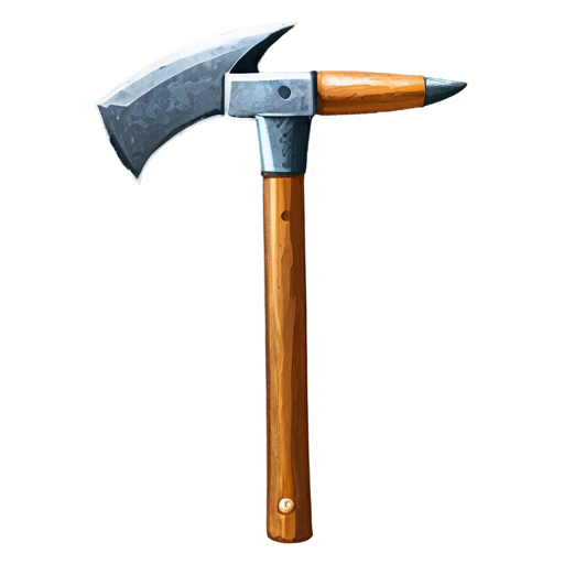 artistic art style mining pickaxe - icon | sticker