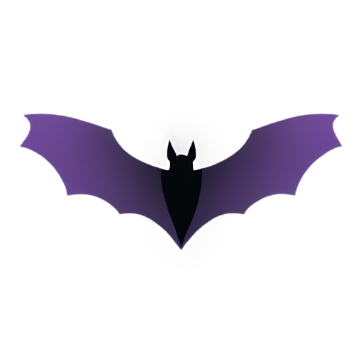bat in purple and black colors - icon | sticker