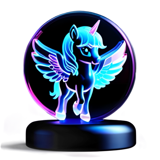 Pegasus nightclub, Neon style - icon | sticker