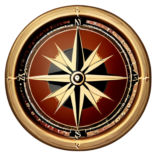 medieval compass - icon | sticker