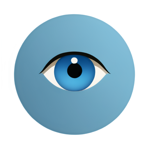 blue two eyes - icon | sticker