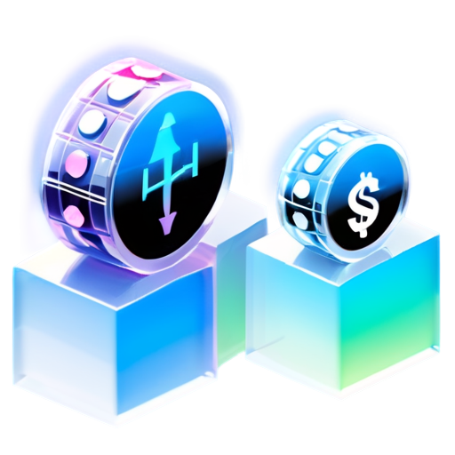 price chart representing the averaging strategy. money, gears, and stock market pulses. modern and professional design, Grid system, Robot - icon | sticker