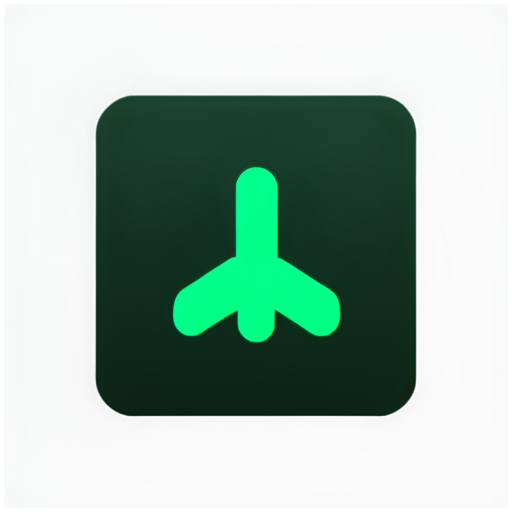 simple dark green cyberpunk neon themed app icon for flashlight - icon | sticker