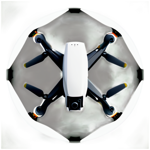 top view of a flying drone - icon | sticker