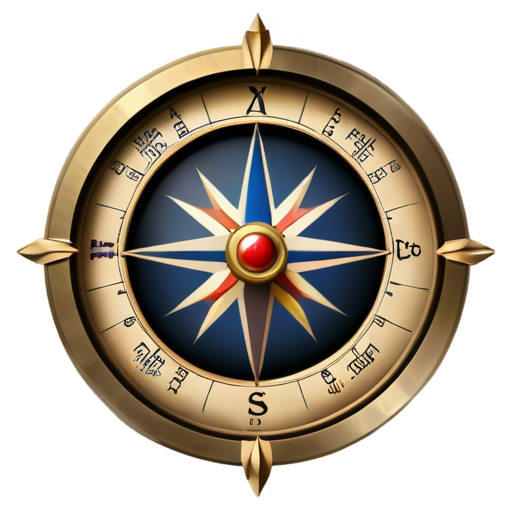 medieval compass - icon | sticker