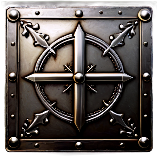 medieval steel square icon - icon | sticker