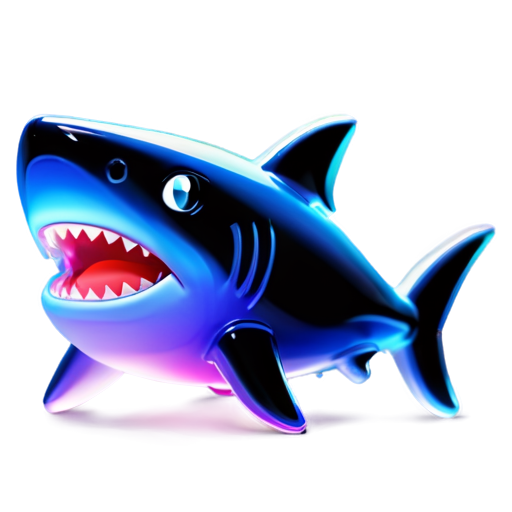 angry rainbow shark - icon | sticker