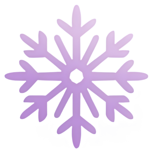 purple snowflake - icon | sticker