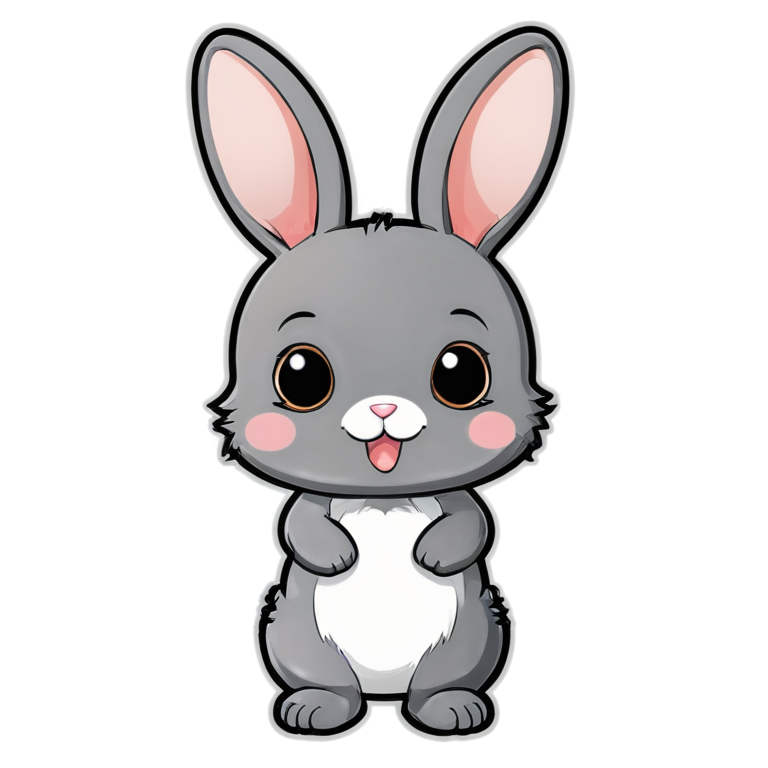 kawaii rabbit,cute - icon | sticker