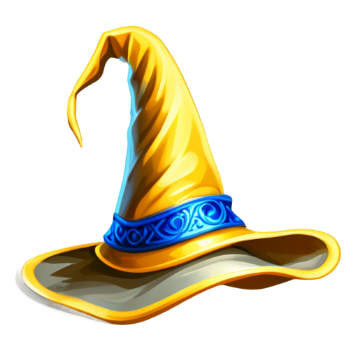 artistic style wizard hat - icon | sticker