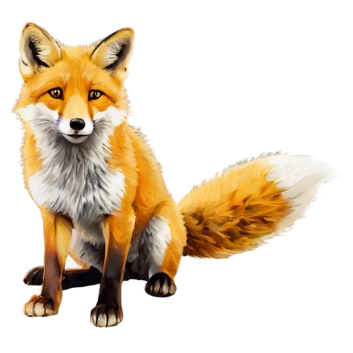 Fox with hummer - icon | sticker