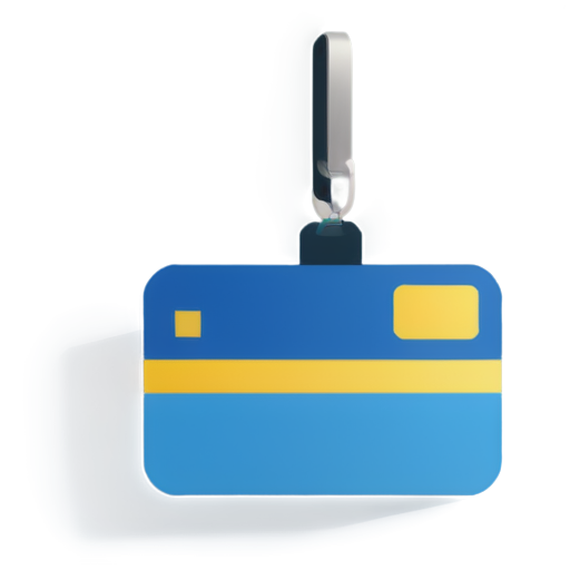 generator a icon a person is refusing to give permission to use its ID card in blue and yellow shade. make a person a user taking the ID card back from another person - icon | sticker