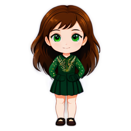 Armenian girl with green eyes - icon | sticker