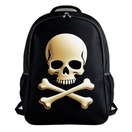 backpack with skull and crossbones overlay - icon | sticker