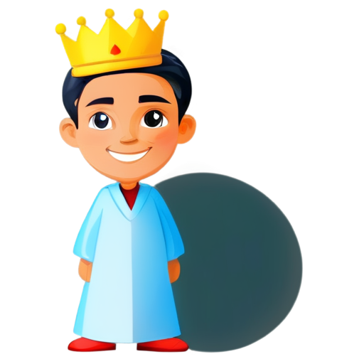 smiling customer king icon cartoon style - icon | sticker