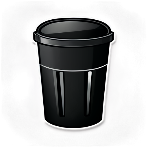 minimalizm,svg, 2-d icon, black-solid icon old bin - icon | sticker