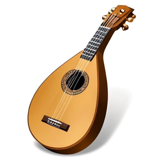 medieval lute icon - icon | sticker