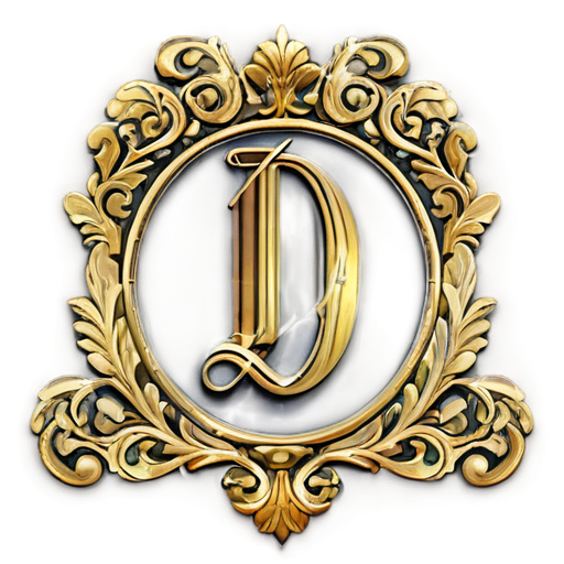 the logo with the ornate inscription "d.borz" - icon | sticker