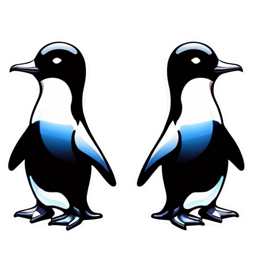 The flag of the third reich and a Linux penguin - icon | sticker