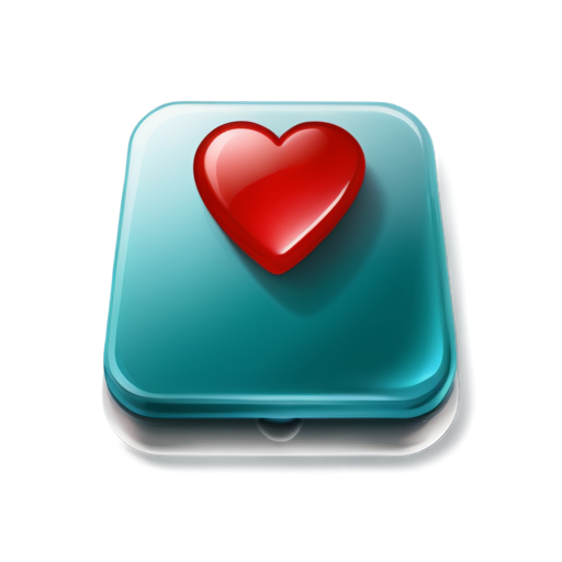 business logo with heart and capsule medicine - icon | sticker