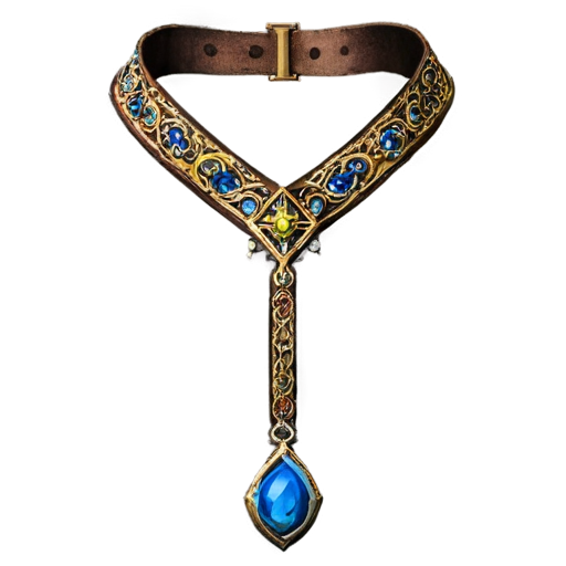 medieval collier, paint style, - icon | sticker