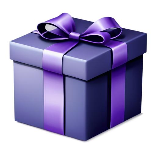 Please create a gift icon in a minimalistic style using pastel colors. The main color of the box should be a soft olive, with shadows and accents in light gray. The ribbon and bow should be made in a delicate lilac color with white contours and details. The background of the icon should be light gray. The icon should look elegant and sophisticated, with smooth lines and soft gradients suitable for a modern and stylish brand. - icon | sticker