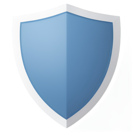 draw a blue shield icon with white elements. without shadow or shine. symbolizing protection from advertising on the Internet. - icon | sticker