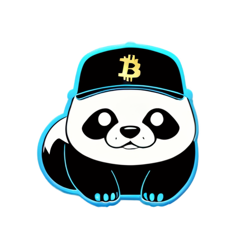 angry honey badger wearing a cap with a bitcoin badge, bold outline with a black outline - icon | sticker