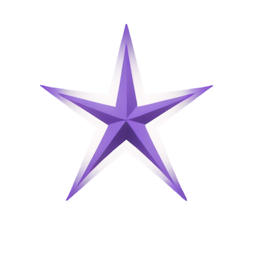 Chaos star with purple arrows, from the center like flower - icon | sticker