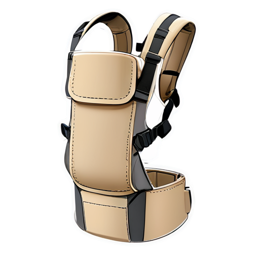 baby carrier icon beige no background - icon | sticker