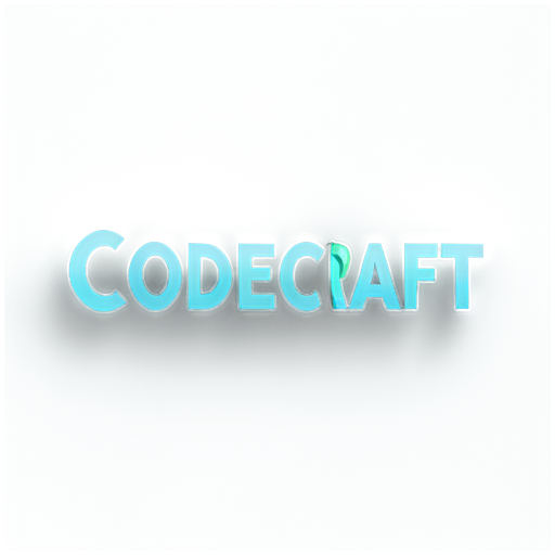 icon with word codecraft in 3d render hologram - icon | sticker